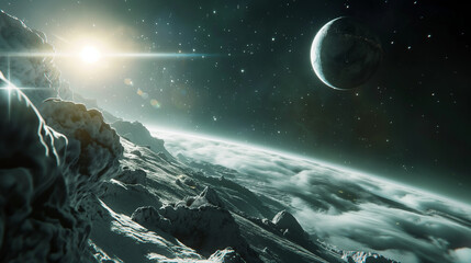 moon over the planet