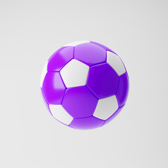 Football icon isolated over white background. 3D rendering.