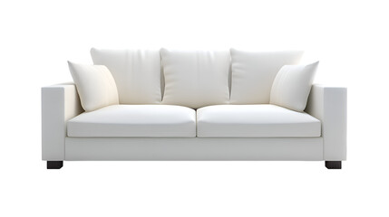  A stylish sofa modern design, showcasing its elegant silhouette in high definition detail, transparent background