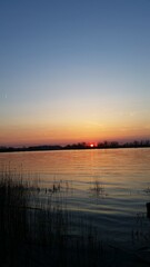 sunset on the river