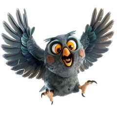 Colorful owl doll, funny animal concept.