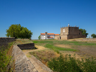 Fototapeta na wymiar General view of Abrantes Fortress grounds