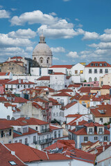 Lisbon cityscape with the historic Alfama district, a popular travel destination in Portugal.