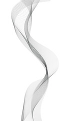 Abstract wave element for design. Digital frequency track equalizer. Stylized line art background. Vector illustration. Wave with lines created using blend tool. Curved wavy line, smooth stripe.