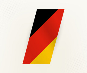 Abstract modern vertical flag of Germany on beige background with dots.
