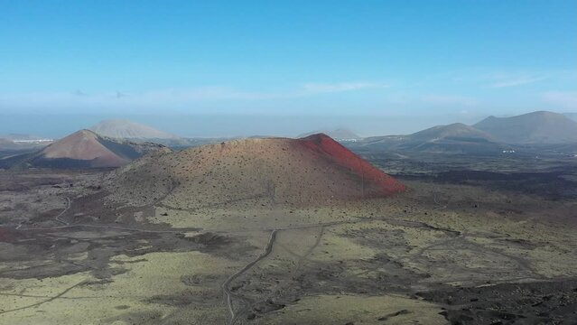 volcans dans le parc national de Timanfaya &agrave; Lanzarote, canaries, Espagne
