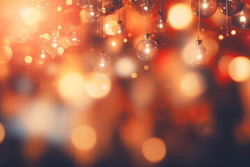Obraz na płótnie Canvas Warm Glow: Festive Lights in Soft Focus