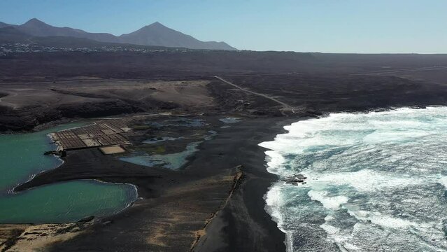 plages volcaniques &agrave; Lanzarote, canaries, Espagne	
