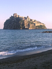 Medieval Aragonese castle on the cliff, Ischia island - Italy
