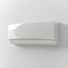 white wall mounted air conditioning unit, smooth and shiny
