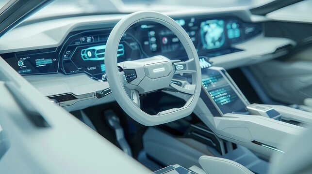 cockpit of an automated future vehicle.