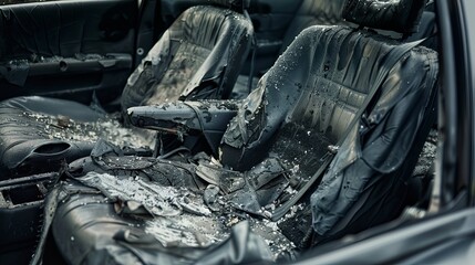Damaged car seats