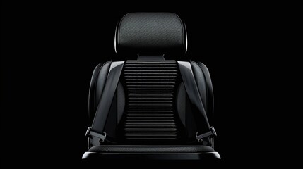 Seat belt icon black color, black background