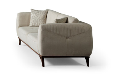 Modern sofa isolated on white background . side view