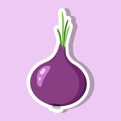 Salad onion sticker design