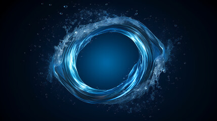 Water spiral splash isolated on transparent background