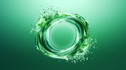 Water spiral splash isolated on transparent background
