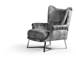 armchair isolated on white background .