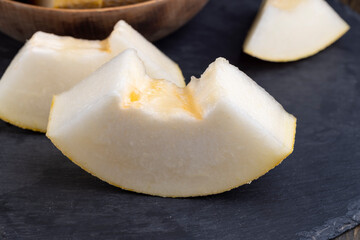 ripe delicious melon close up