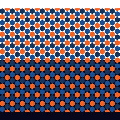 geometric pattern with mosaic. Vector seamless pattern. Hexagons in three colors.