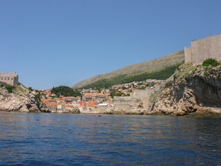 Fototapeta na wymiar View of Dubrovnik Old Town from the Sea, Croatia
