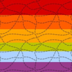 Abstract pride ribbons seamless stripes lgbtq rainbow pattern for fabrics and linens and summer party accessories
