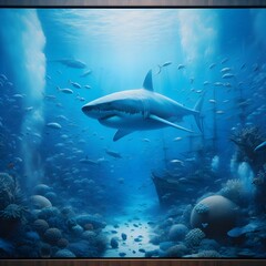 Fototapeta premium shark in aquarium