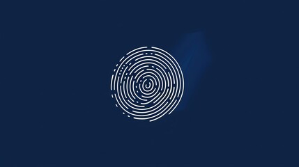 A fingerprint glowing in shades of blue and green, set against a dark, futuristic backdrop