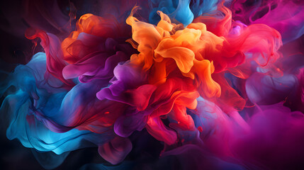 background with colorful smoke in abstraction