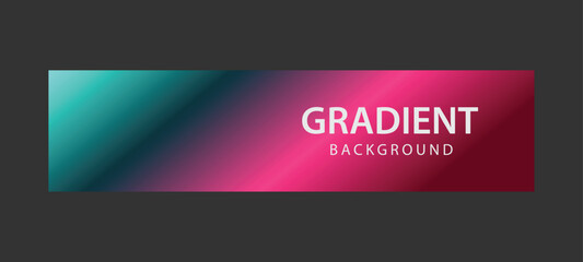 Colorful vibrant gradient color horizontal banner template isolated
