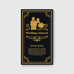 Luxury wedding flyer and invitation card template vector