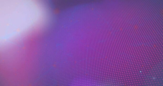 Animation of light spots over purple background