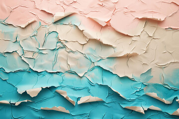 
texture of cracked paint or paper in pastel pink and blue colors