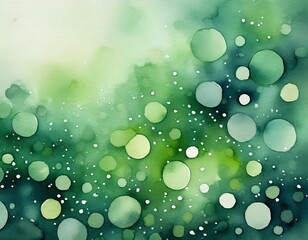 緑色の水彩模様