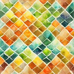 水彩の幾何学模様