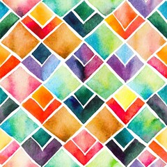 水彩の幾何学模様