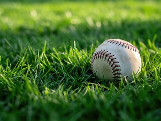 Baseball ball: the quintessential sphere of America's pastime, embodying the excitement, competition, and timeless joy of the game, from pitches and hits to catches and home runs on the diamond