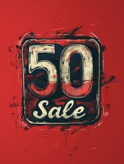 Simple Vector Style Graphic 50 Percent Sale
