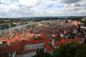 Fototapeta na wymiar Panoramic view of the cityscape Coimbra and the River Mondego, Portugal.