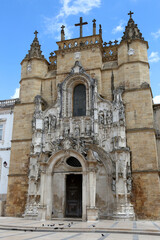 Fototapeta na wymiar Facade of the Santa Cruz Monastery (Monastery of the Holy Cross), Coimbra, Portugal.