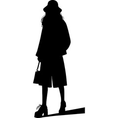 Walking Woman Silhouette 