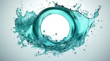 Fototapeta premium Water spiral splash isolated on transparent background, representing fluid dynamics and motion