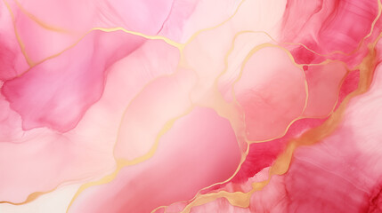 Tło abstrakcyjne olej na płótnie malowany farbami różowym i złotym odcieniem. Tekstura plamy.	
