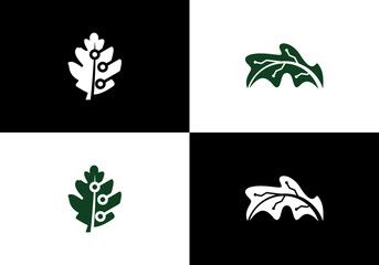 leaf technology illustration logo