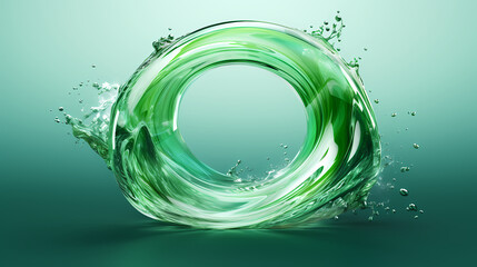 Fototapeta premium Beautiful clear water whirlpool, swirling background