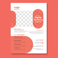 Business conference flyer template or online live webinar and corporate Business flyer, leaflet, poster layout, Business Brochure template design