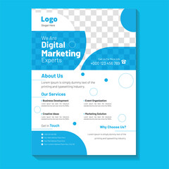 Business conference flyer template or online live webinar and corporate Business flyer, leaflet, poster layout, Business Brochure template design