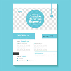 Business conference flyer template or online live webinar and corporate Business flyer, leaflet, poster layout, Business Brochure template design