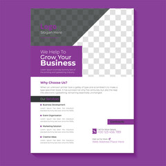 Business conference flyer template or online live webinar and corporate Business flyer, leaflet, poster layout, Business Brochure template design