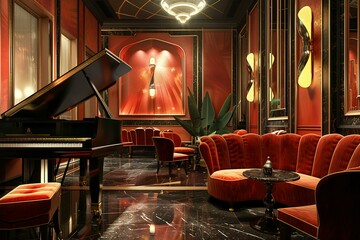 Jazz room, classic room music jazz